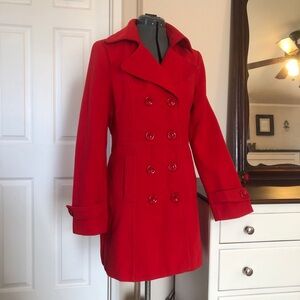 Forever 21 RED Peacoat, L